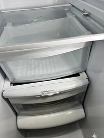 Filthy and broken drawer