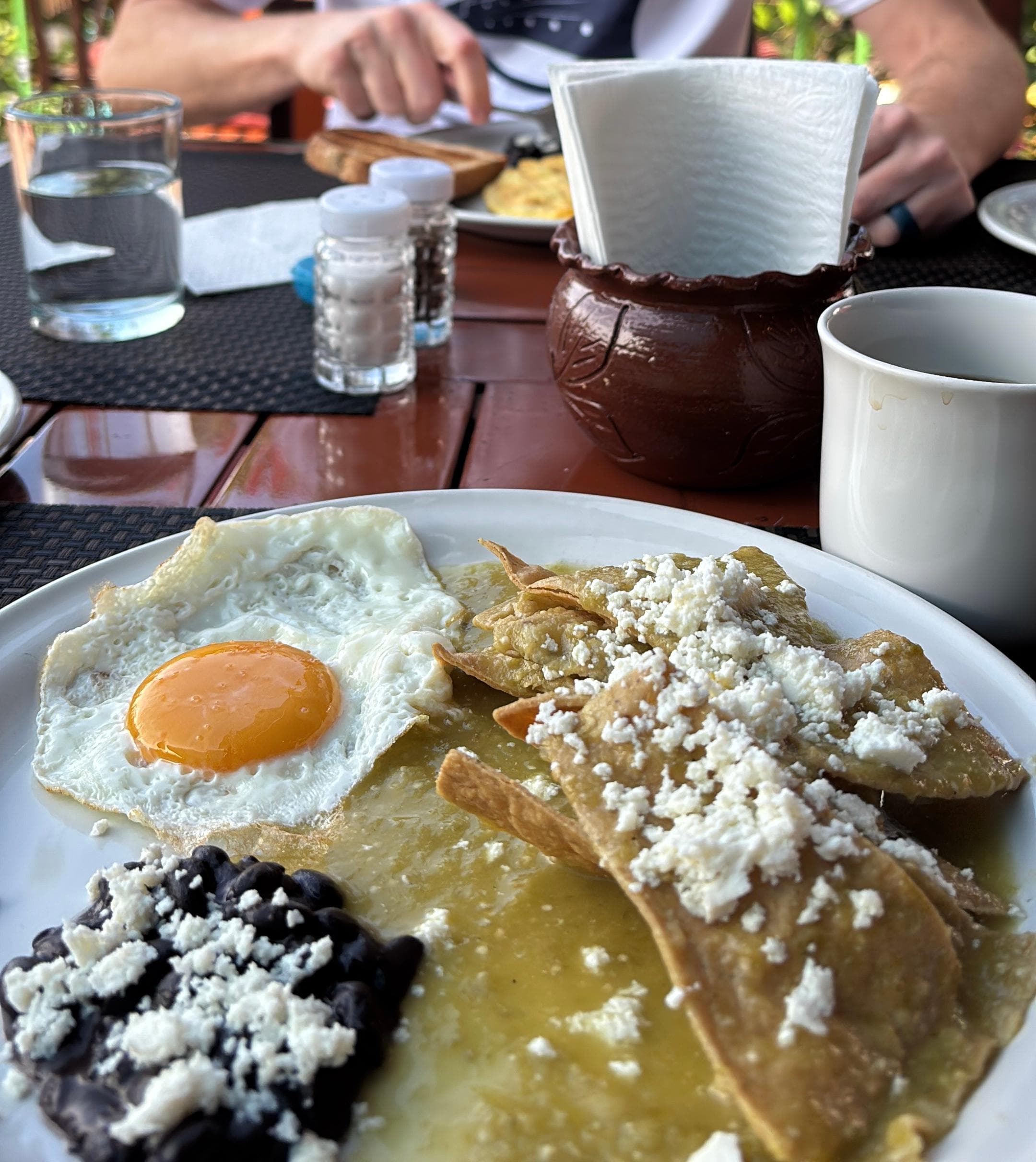 Chilaquiles breakfast option 