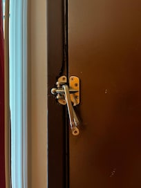 Not even attached to ensure room is secure