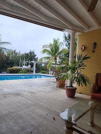 Covered patio was awsome to chill out in when you were done in the sun