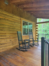 Front porch is a peaceful place to sit.