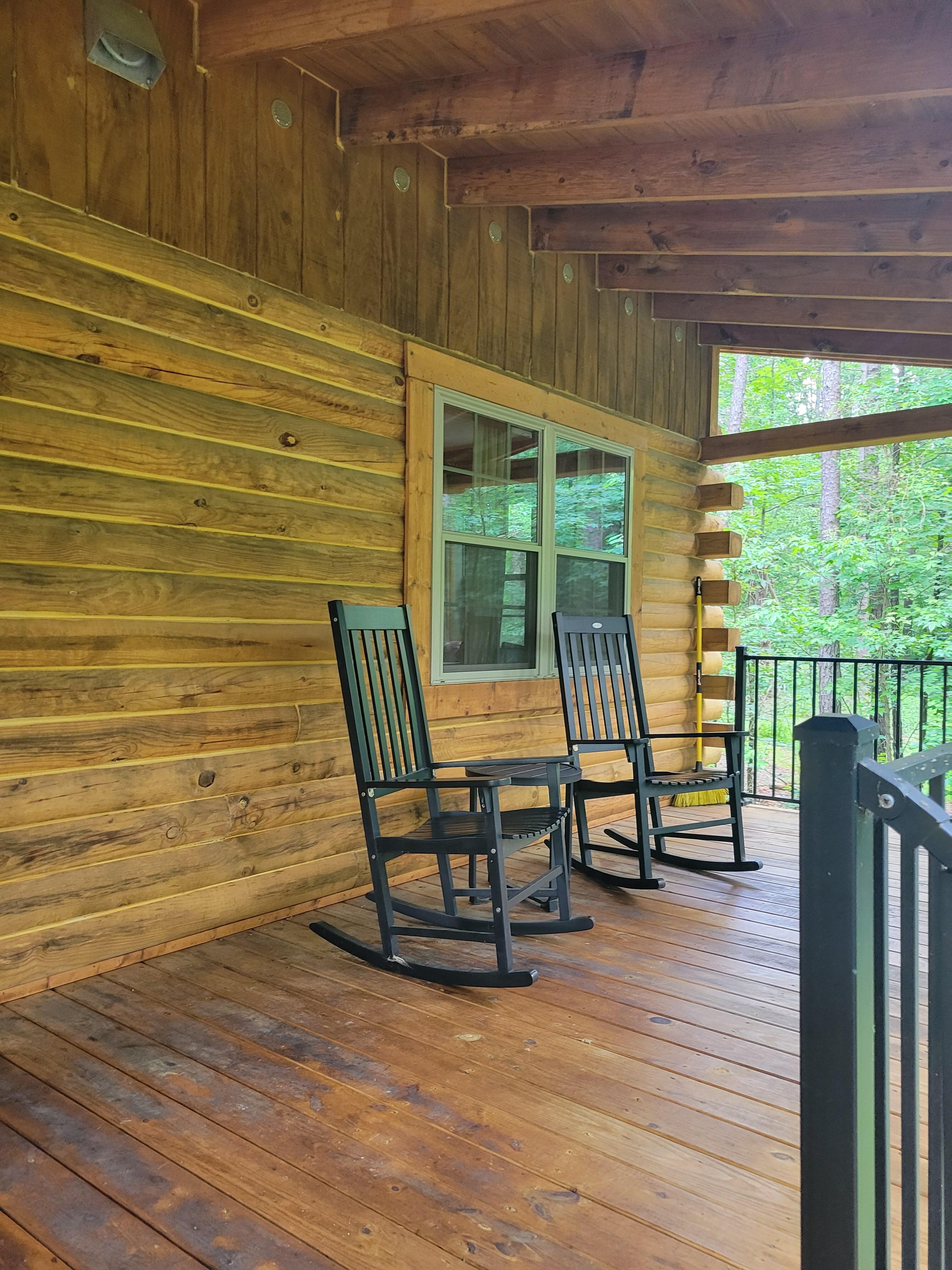 Front porch is a peaceful place to sit.