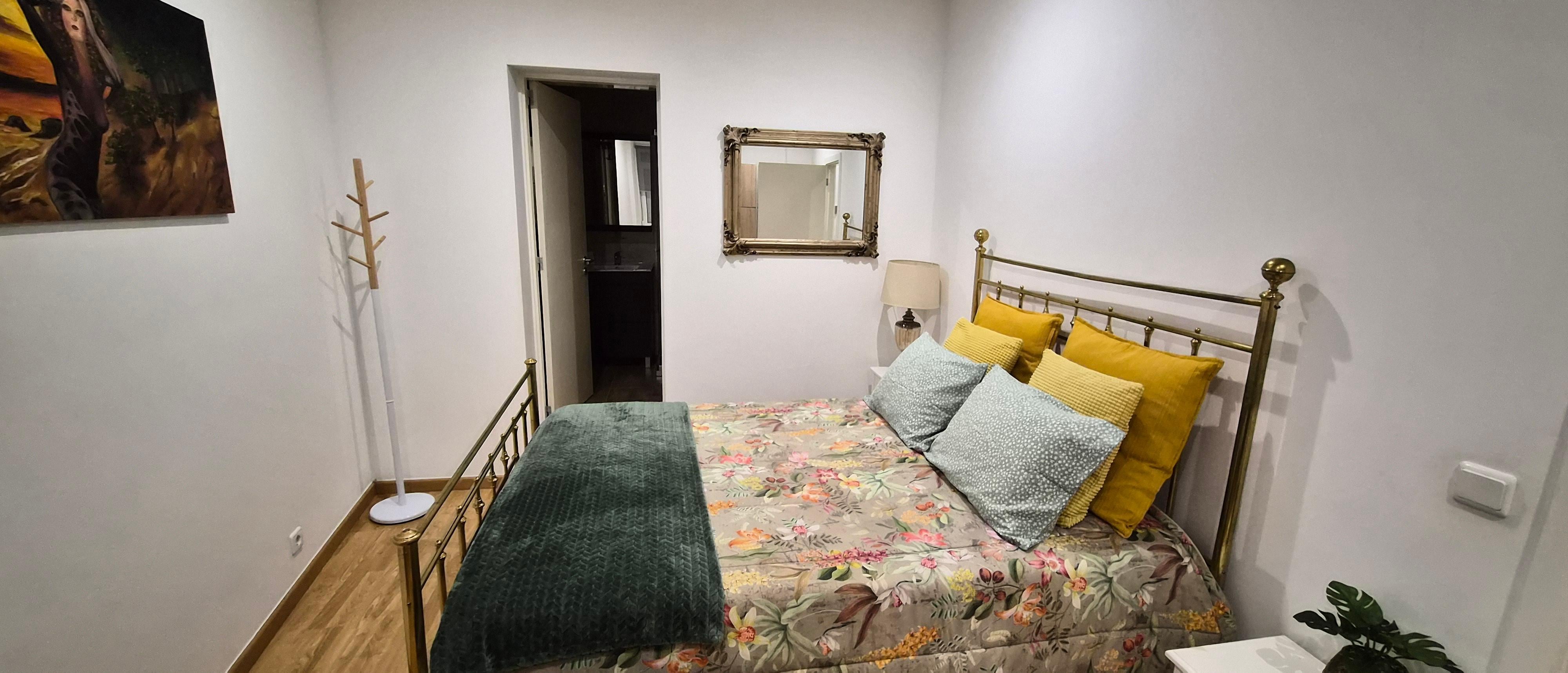 Bedroom with bathroom view