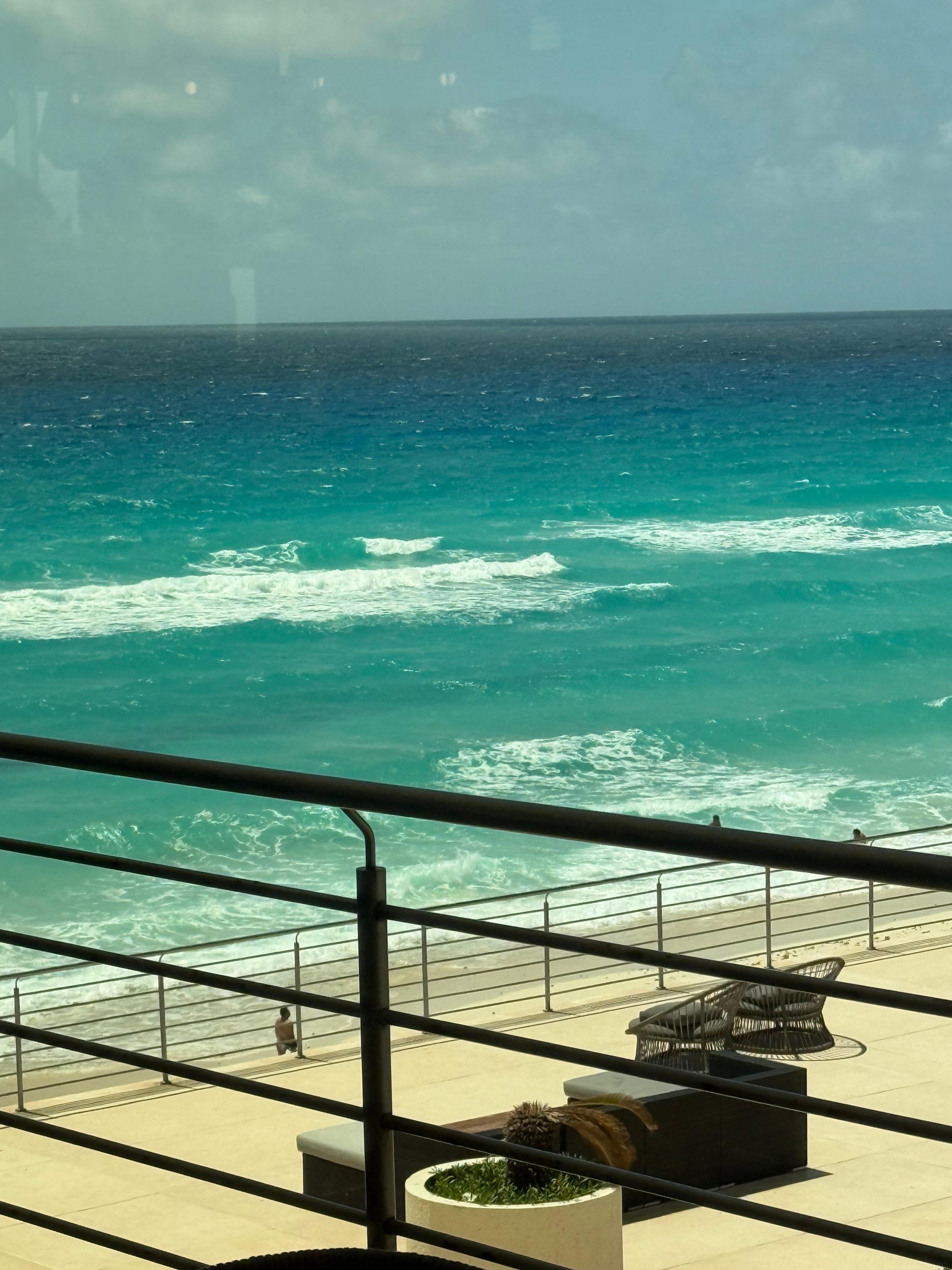 The view from by the restaurant where we had to sit due to not being able to have access to our room.