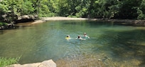 Swimming hole found further down the river.