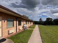 Outdoor entry. We had a view of the driving range out our door
