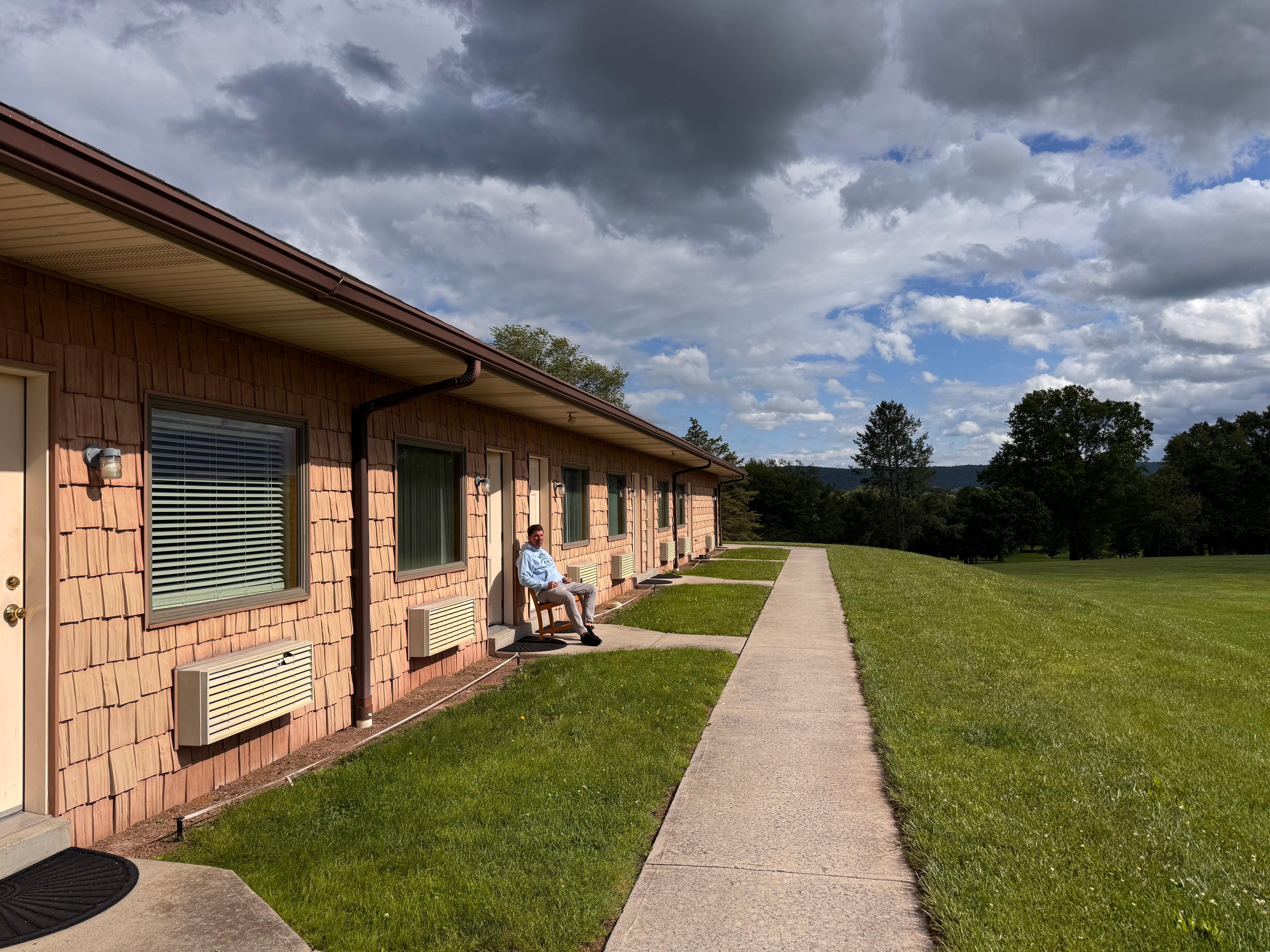 Outdoor entry. We had a view of the driving range out our door