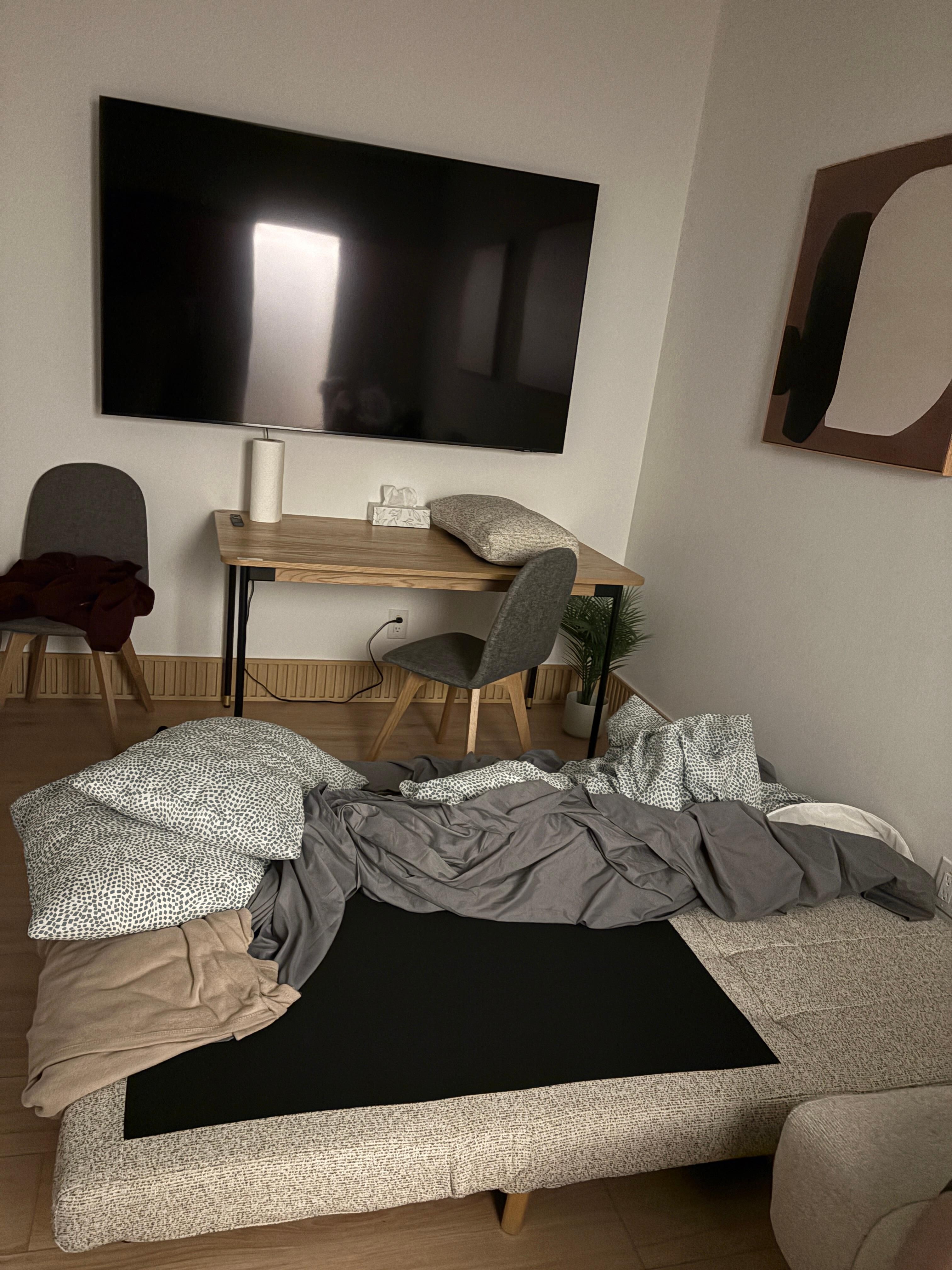 Office with fold out sofa no mattress