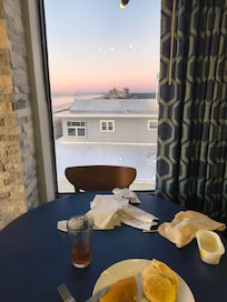 Breakfast by the sea.