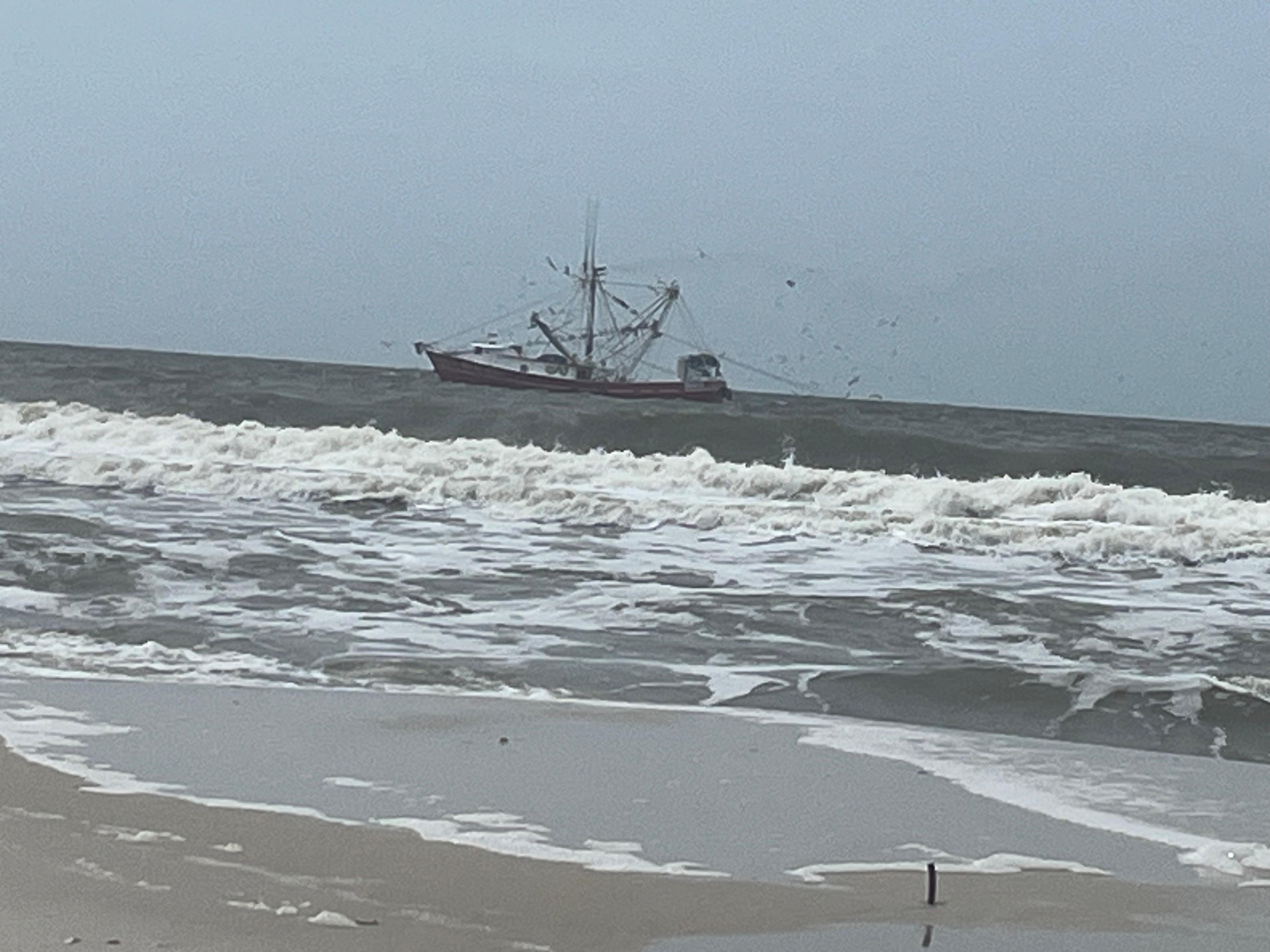 Watched from the deck.  