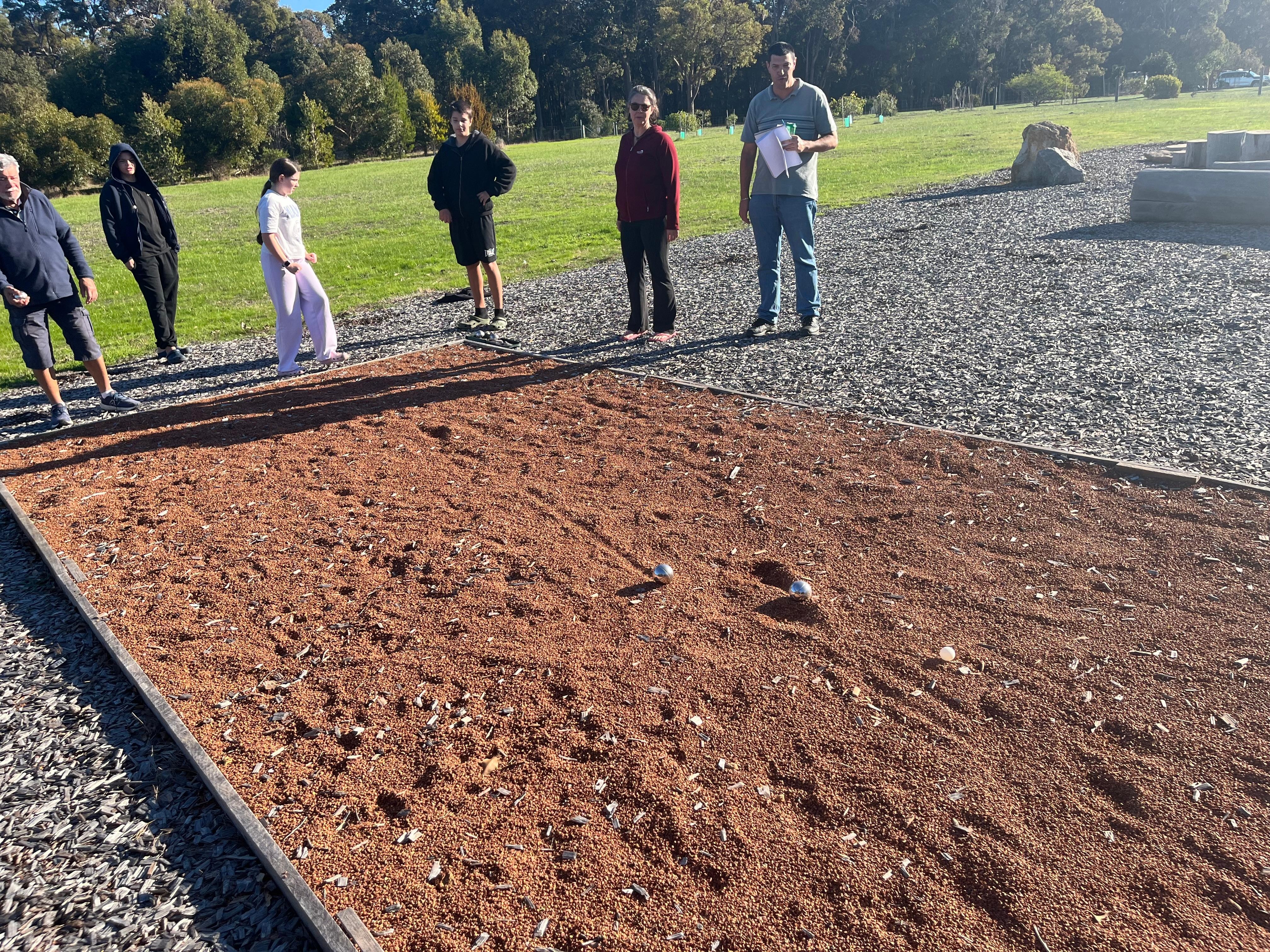 Pétanque area, balls provided