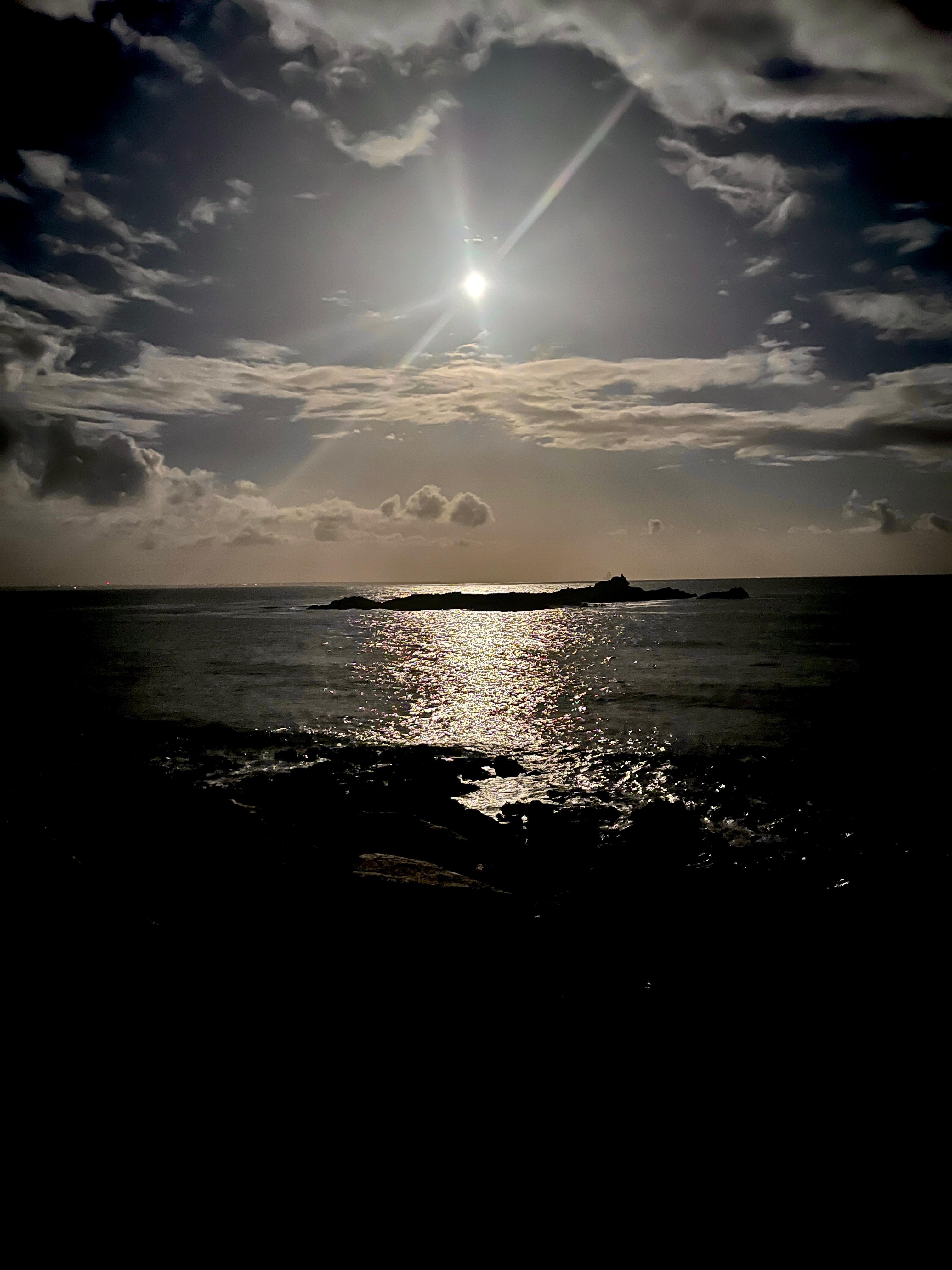 View from the window in the evening 