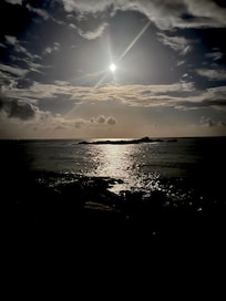 View from the window in the evening