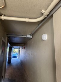 This was the pipe they were hanging. We had to walk under it to get to our room