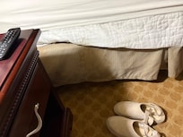 Bed sheets worn and stained
