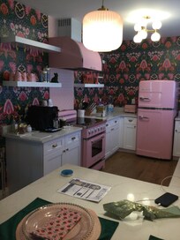The vintage kitchen.