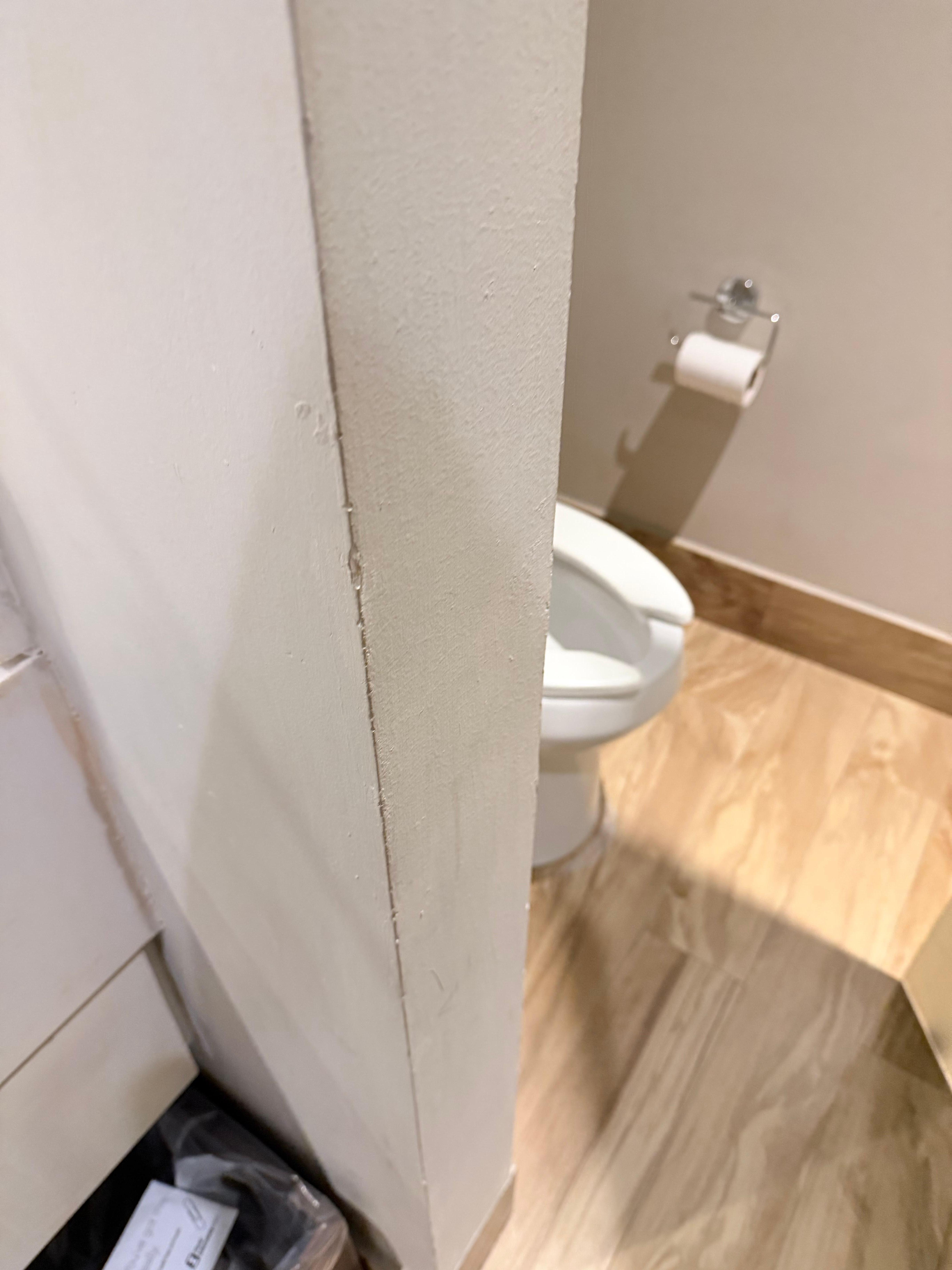 Walls and rooms extremely beaten up 