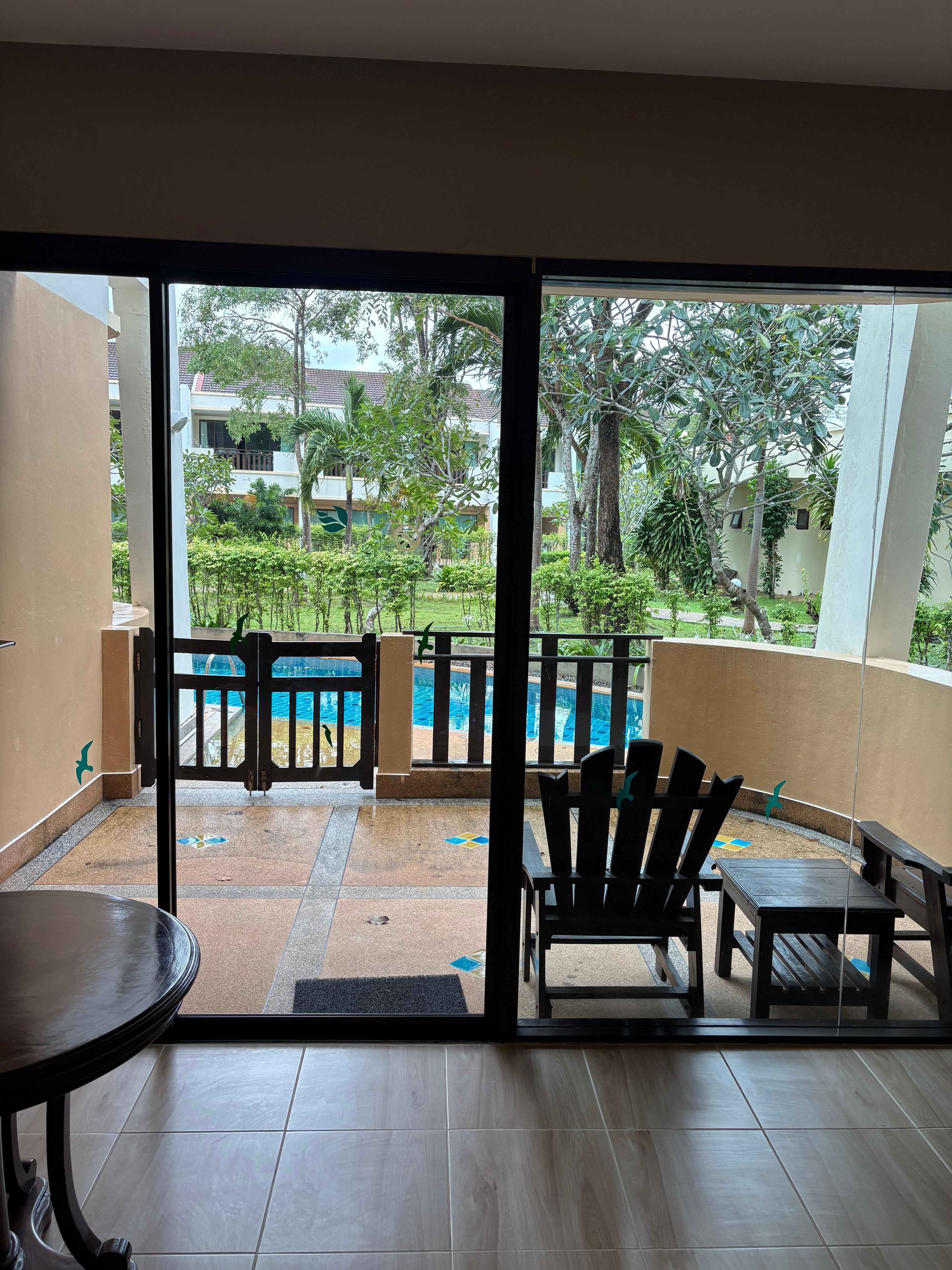 Ausblick vom Zimmer / Terrasse