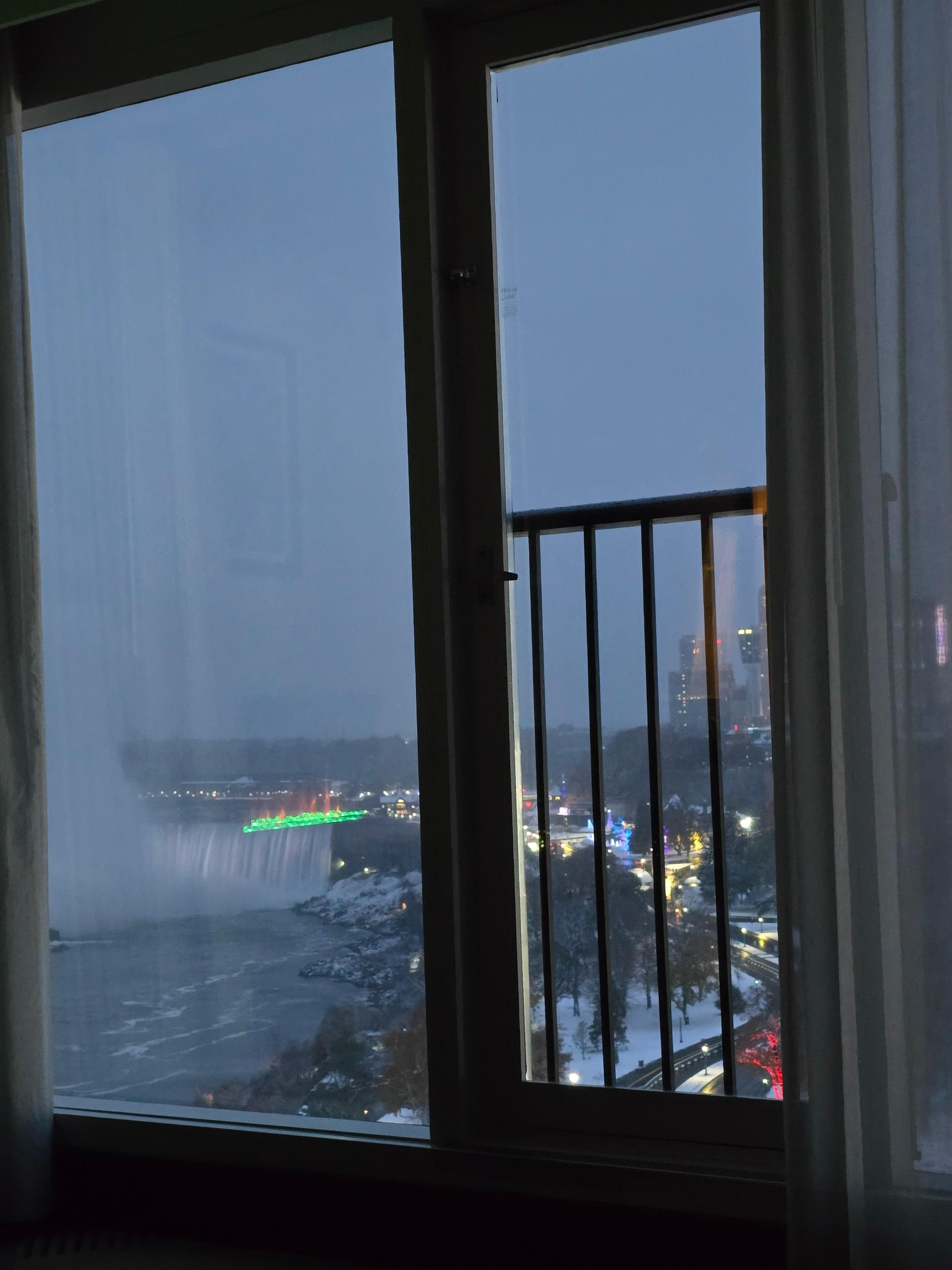 Our "balcony". But a great view of the falls.