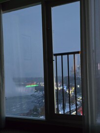 Our "balcony". But a great view of the falls.