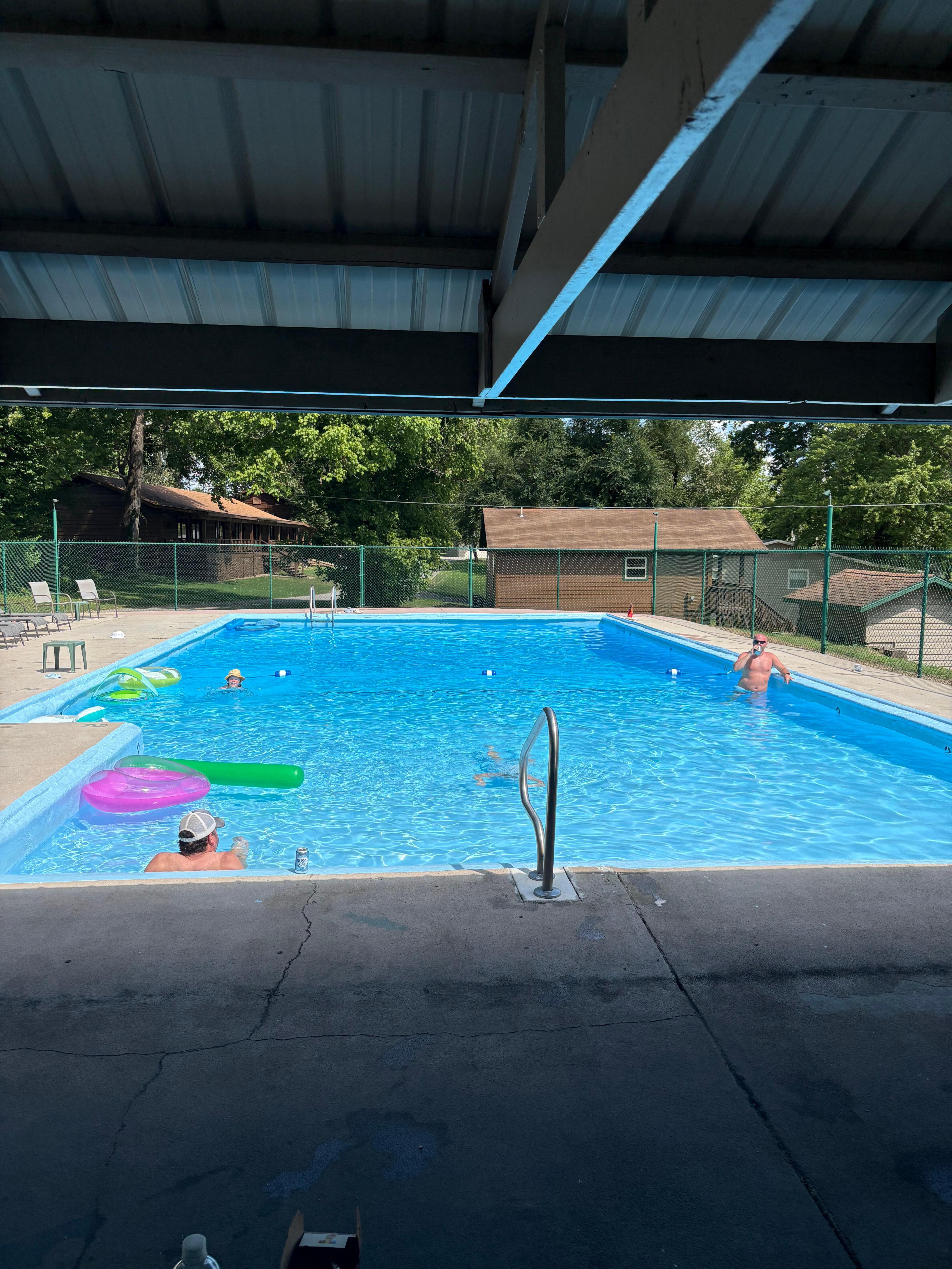 The pool was very big and there’s a covered area for those who want shade. 
