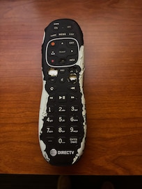This is the front of my TV remote, which did not work even after I asked the staff for corrective action. They were no help.