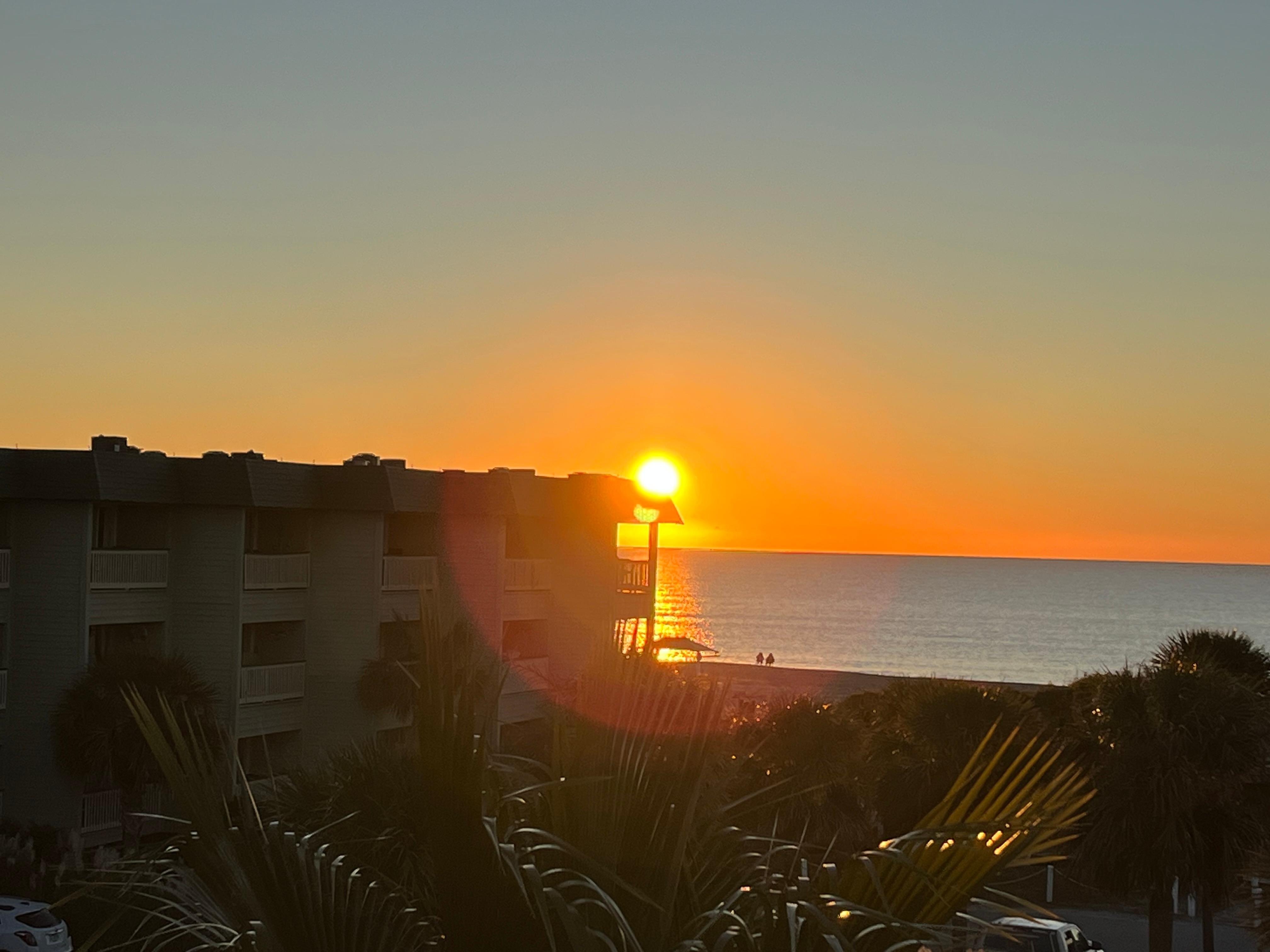 Sunrise from the condo balcony