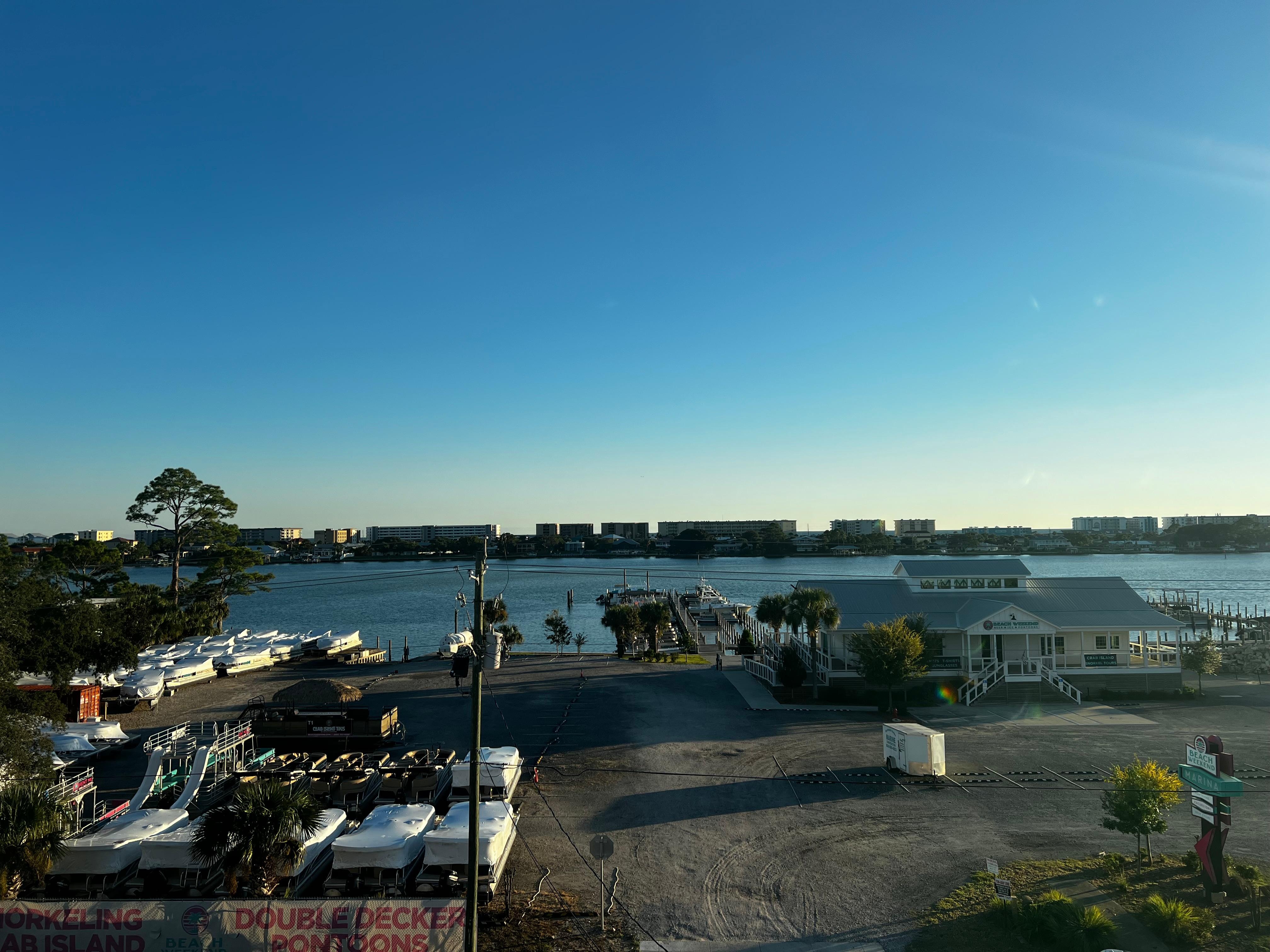 The view from our room , hotel is in a good location and area 