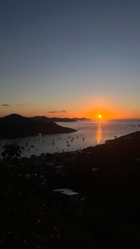 Watching sunrise from the patio