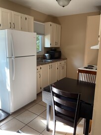 Fully equipped kitchen.  Nice to have coffee filters.