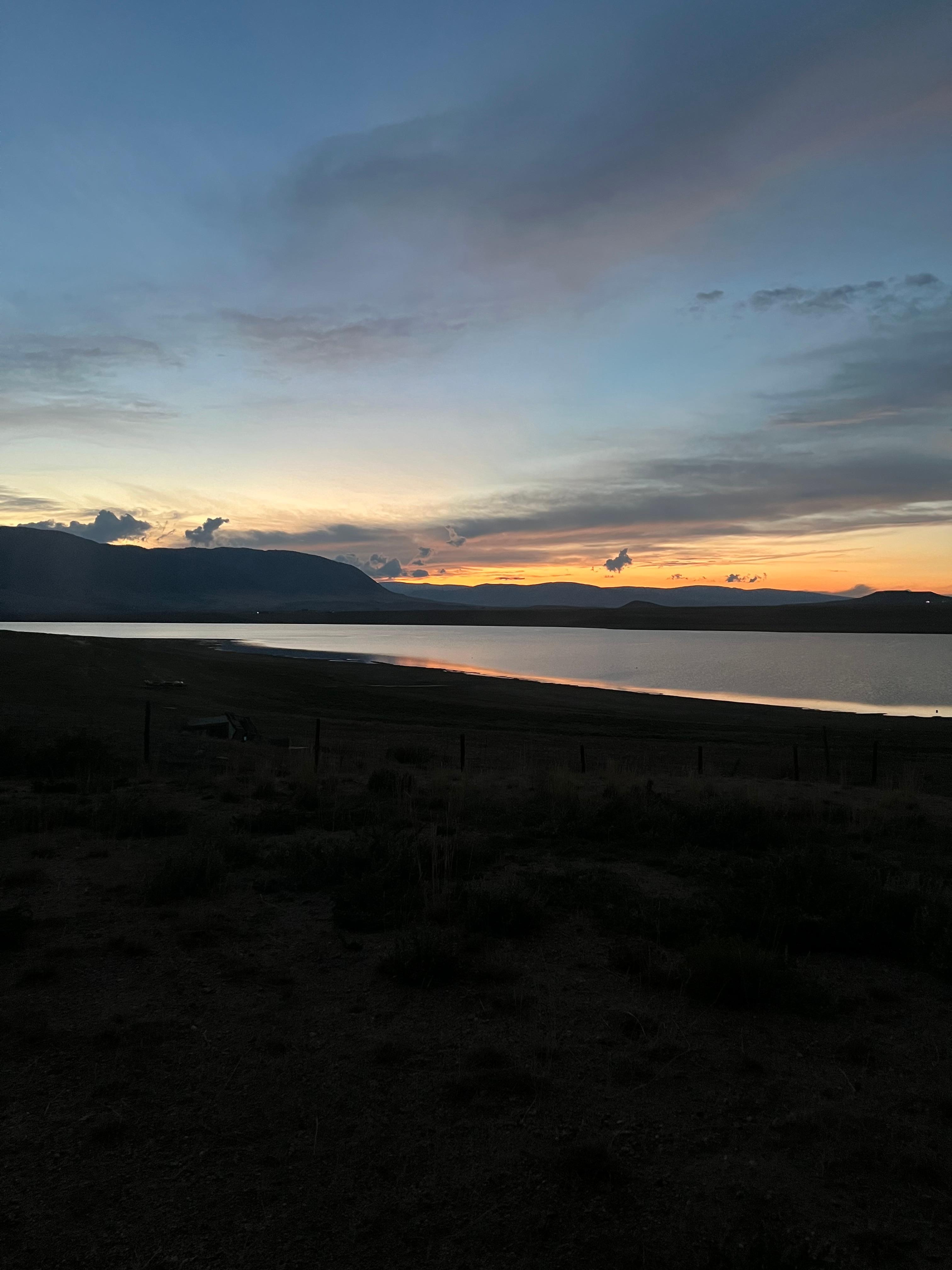 View of Sheep Mountain and Lake Hattie from dining room of cabin 