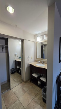 Vanity area.