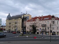 Congress Hotel is to the left