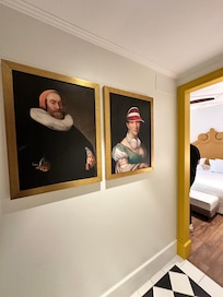 The funky art in the room