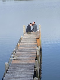 Fishing off the dock!