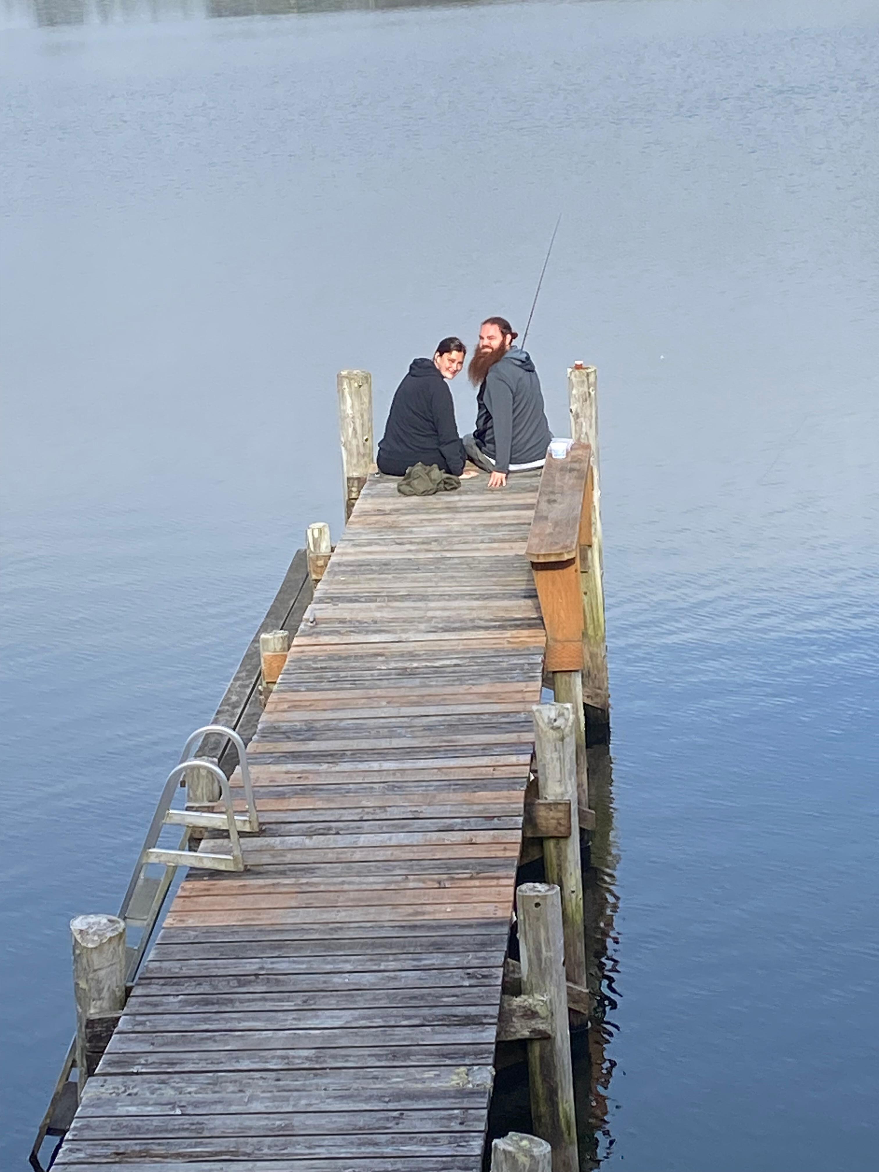 Fishing off the dock!