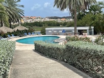 Pool but we LOVED the Blue Bay beach a 5-7 minute walk from villa