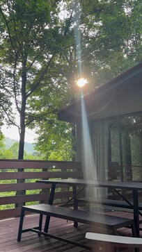 Spent most mornings right here. Enjoying a nice nervous down reset on the patio.