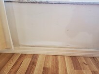 Moisture damage under master bedroom window