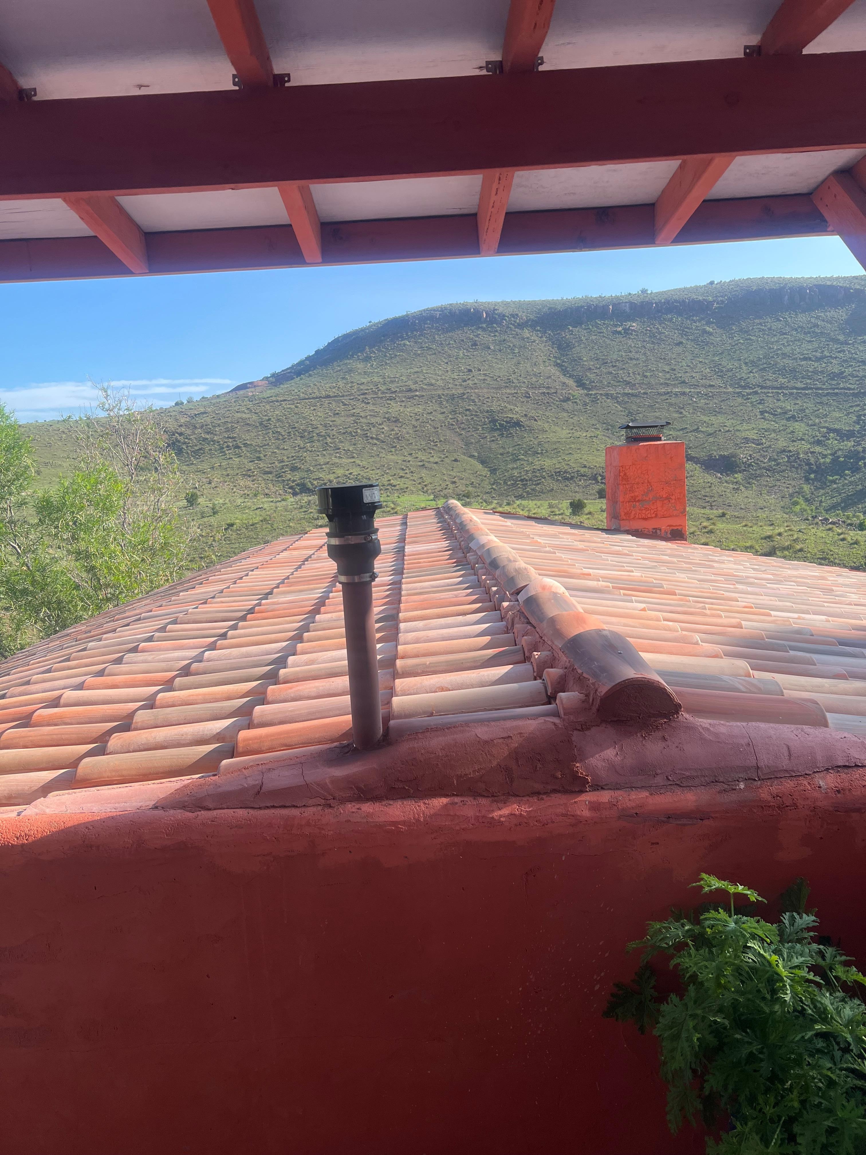 From the balcony on the backside of the home.  