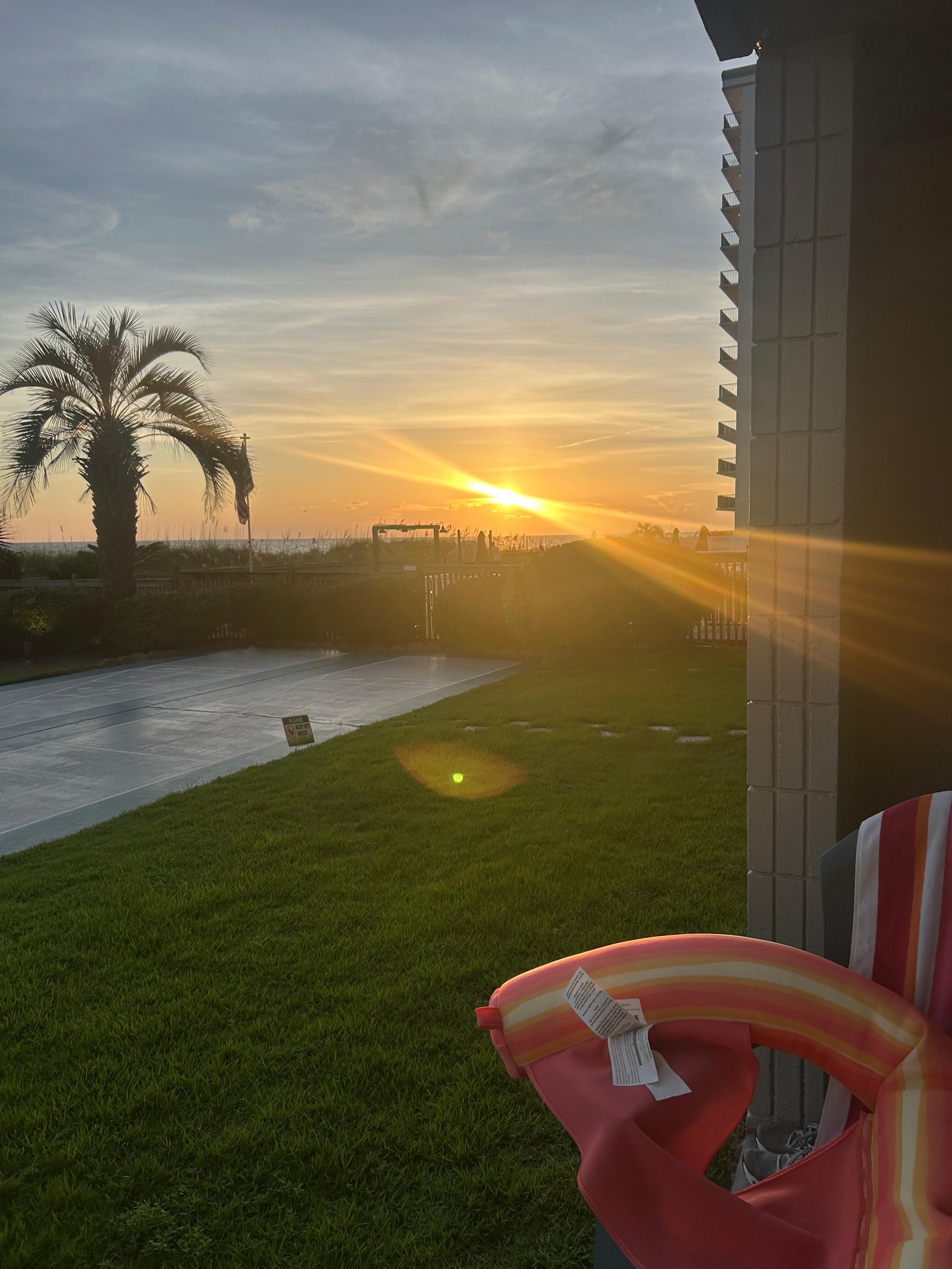 Sun set on the patio