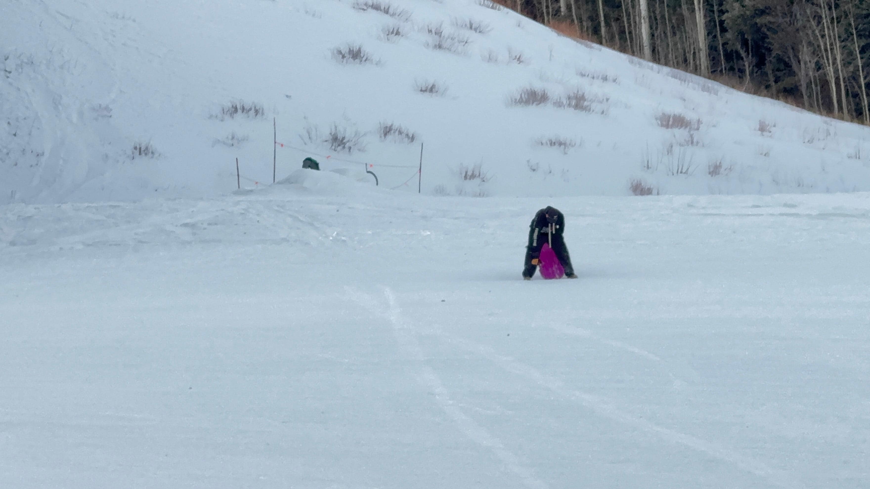 Walk out the back door and you can sled down the hill