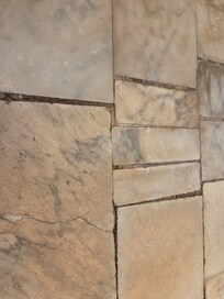 Bathroom tile with dirty grout