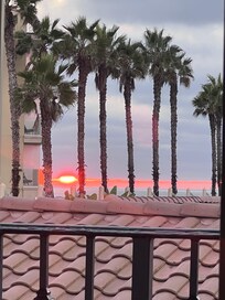 Sunset view from second floor unit