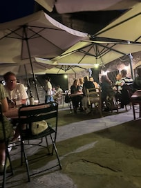 Restaurants lively with people