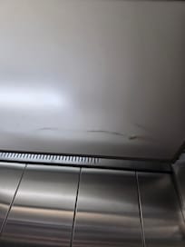 Even the elevator look like never been cleaned since 1969!