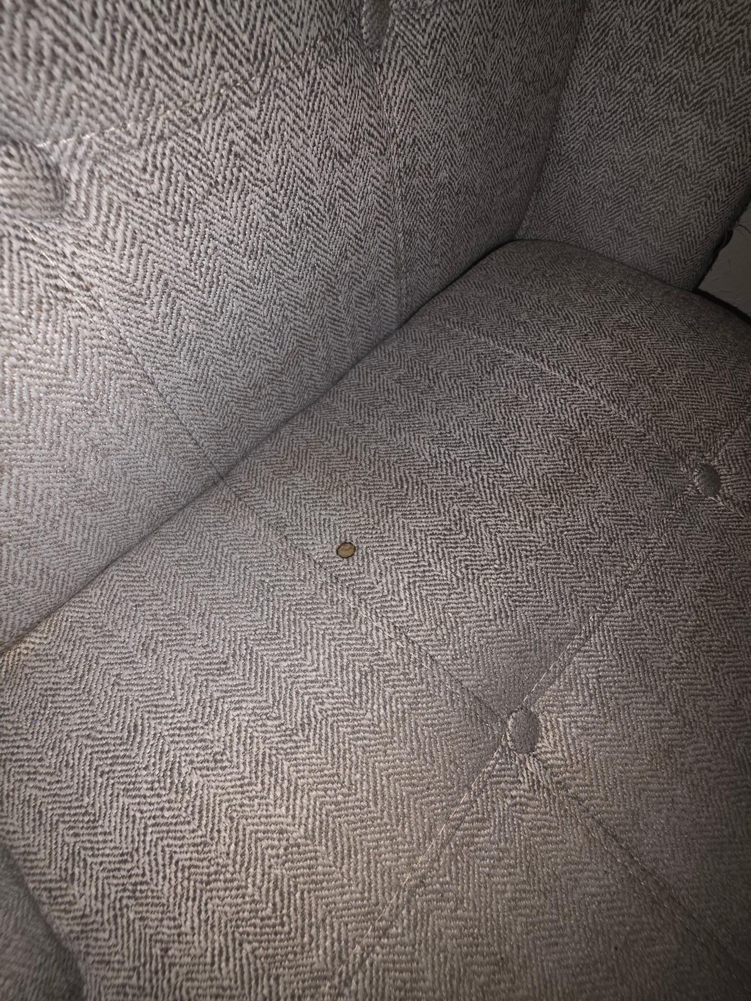 Urine stains in chair