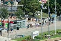 Hart Plaza view from room #1 (w/zoom)