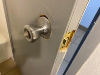 The door in the bathroom wouldn't close