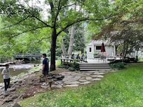 Enjoying the beautiful setting.